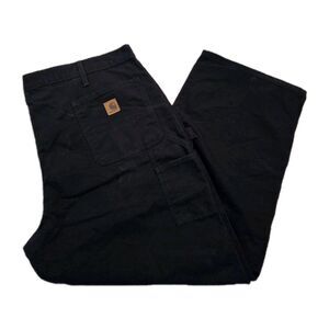 Carhartt B11-BLK Washed Duck Work Dungaree Pants Cotton Black Men's 44x30